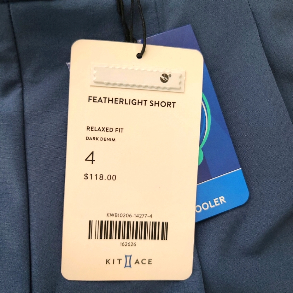 KIT AND ACE Women's Featherlight Shorts Relaxed Fit High Rise Blue - Picture 5 of 9